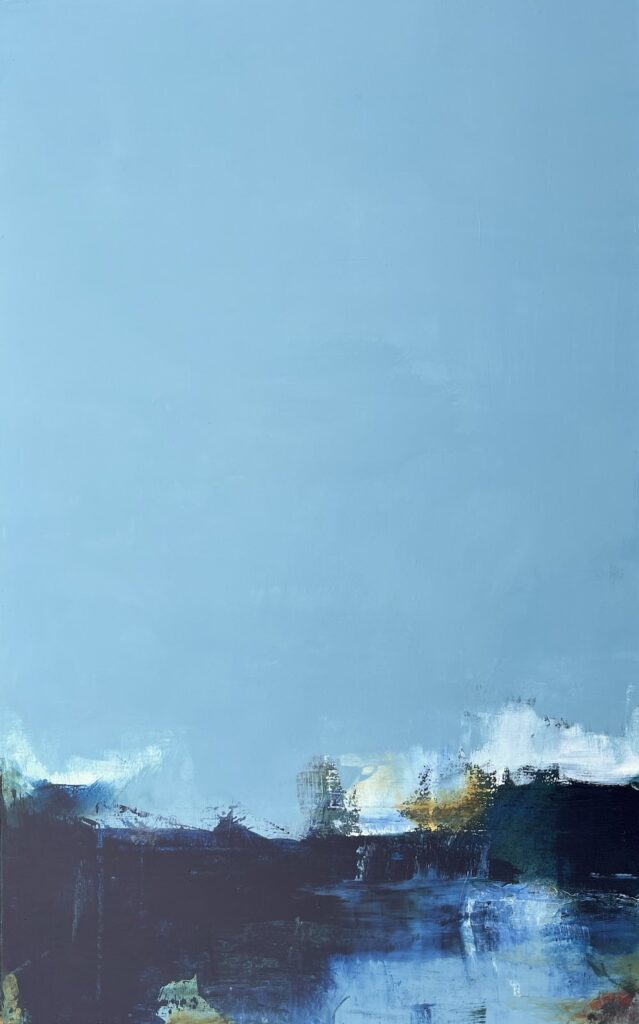 Nicole Cromwell, In The Harbor, acrylic on canvas, 48" x 30"