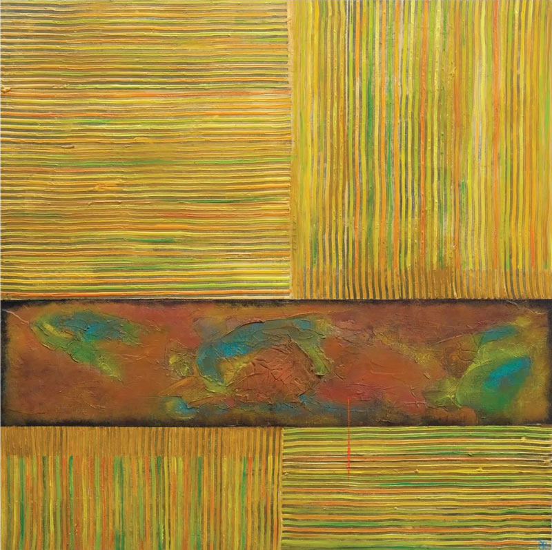 Spring, acrylic on linen, 39.37" x 39.37"