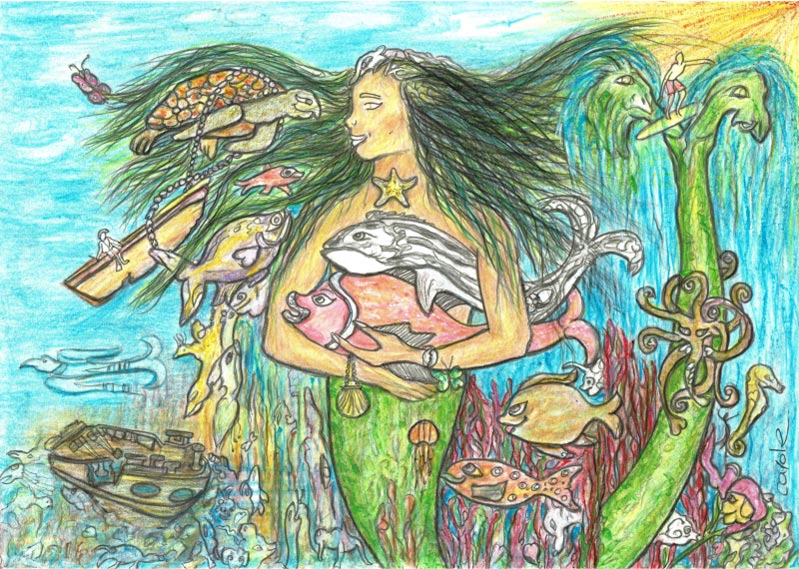 Yemanja - Brazilian Sea Goddess by Carole Claude T