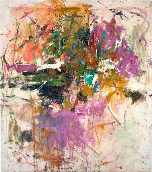 Untitled, abstract expressionist painting by Joan Mitchell, 1961. Fair use. wikiart.org