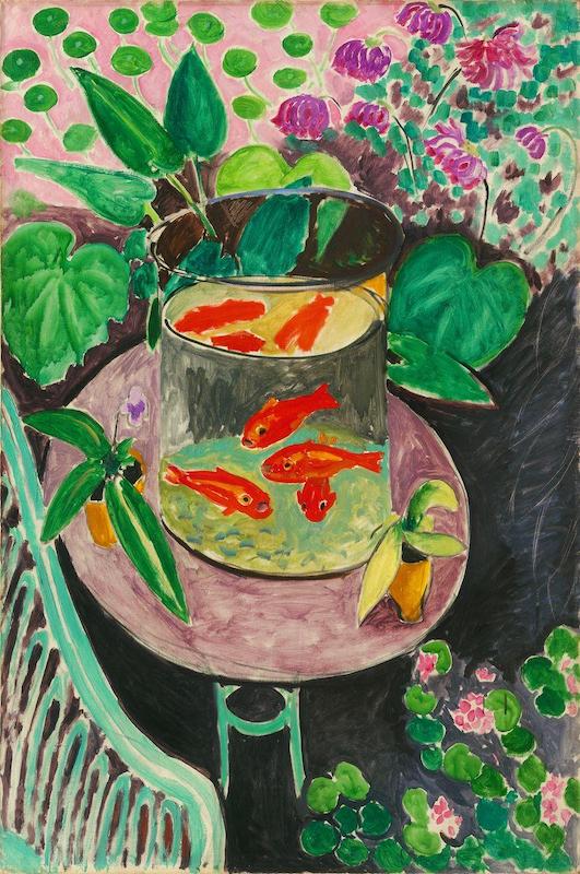 Henri Matisse, Goldfish, oil on canvas. 140cmx98cm, painted in Issy in 1912. Located in Pushkin Museum. Photo: Public Domain in the U.S.