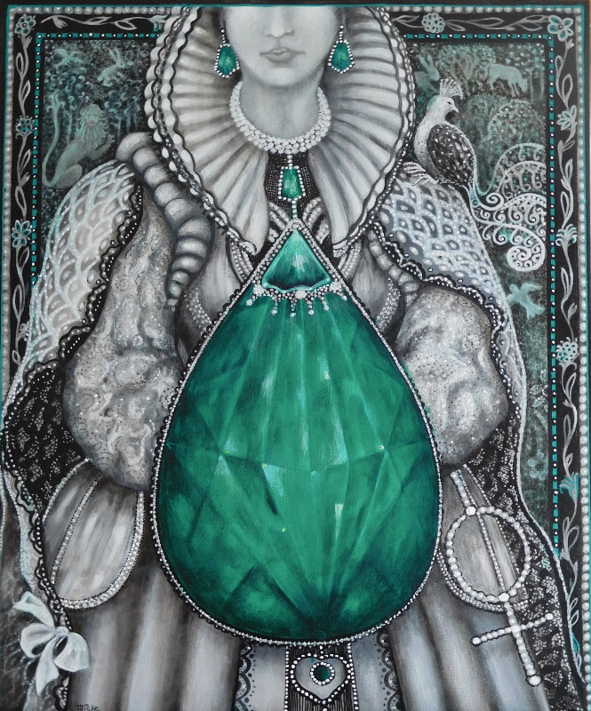 Empress, acrylic on canvas, 51 x 61 cm