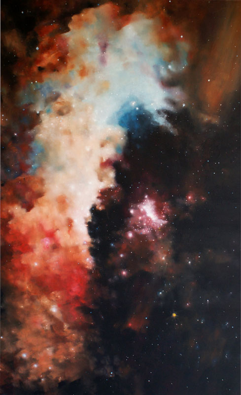 Cosmos I, oil on board, 34” x 54”