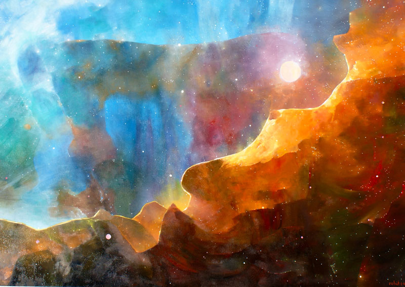 Cosmos IV, oil on board, 34” x 48”